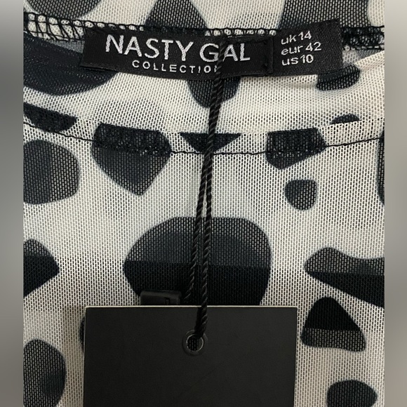 LEOPARD PRINT MESH TOP By Nasty Girl Size 10 US - Picture 6 of 8